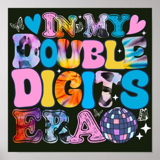 Poster Dans Mon Double Chiffre L'Ère Drôle Anniversaire (Devant)