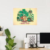 Poster Dans Mon Endroit Heureux (Bureau à domicile)