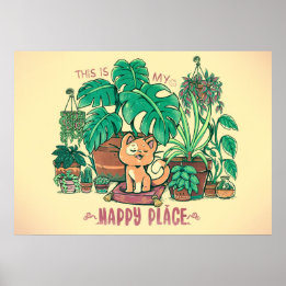 Poster Dans Mon Endroit Heureux