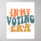 Poster Dans Mon Ère De Vote Retro Wavy (Devant)