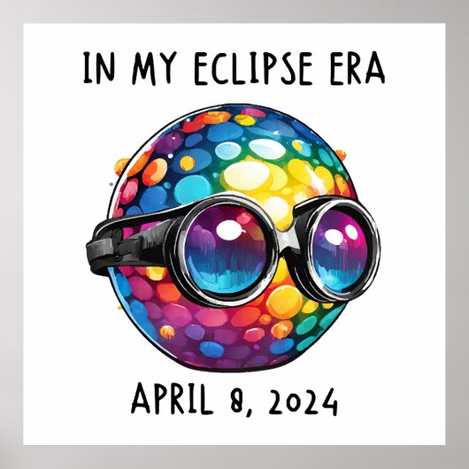 Poster Dans mon ère d'éclipse solaire 2024 (Devant)