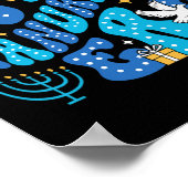 Poster Dans Mon Ère Hanoukka Joyeux Pajamakah juif Chanou (Coin)