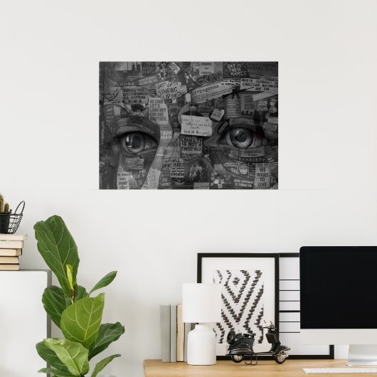 Poster Dans mon esprit (Bureau à domicile)