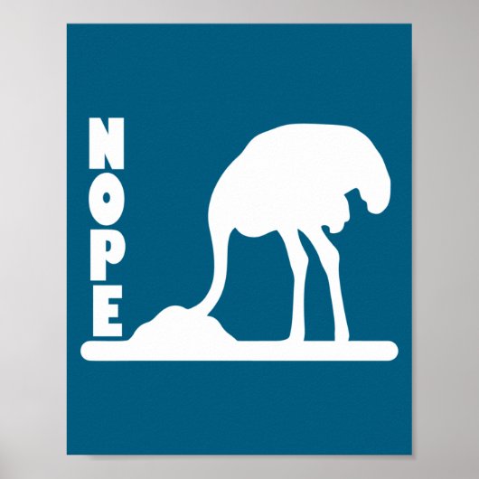 Poster Dans Non Tête d'autruche Sable Sarcastique (Devant)