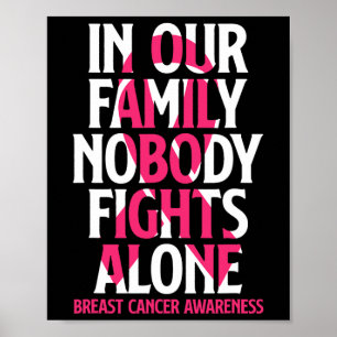 Poster Dans Notre Famille, Personne ne combat seul - Canc