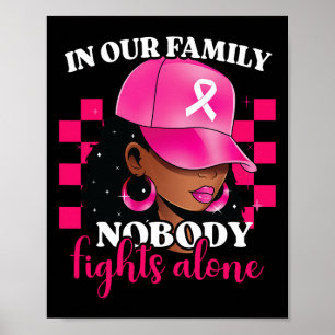 Poster Dans Notre Famille Personne ne combat seul le canc