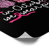 Poster Dans October We Wear Pink Ghost Boo Halloween (Coin)