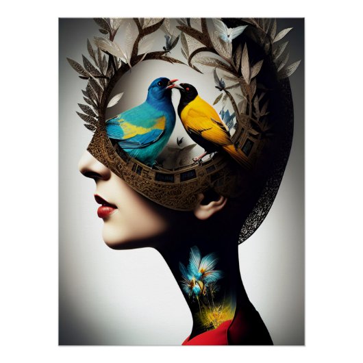 Poster Dans sa tête Oiseaux 2 (Devant)