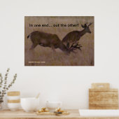 Poster Dans un but / Sortez de l'autre - Personnalisez l' (Cuisine)