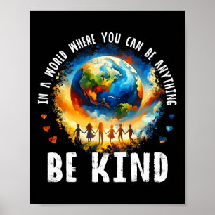 Poster Dans Un Monde Être Des Enfants La Terre Anti L'Uni