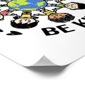 Poster Dans Un Monde Être Des Enfants La Terre Anti L'Uni (Coin)
