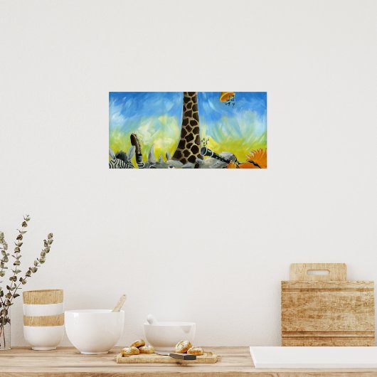 Poster Dans une distance (Cuisine)