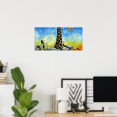 Poster Dans une distance (Bureau à domicile)