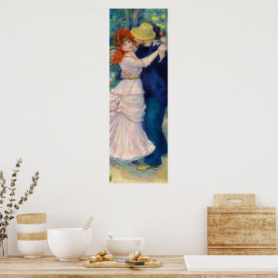 Poster Danse à Bougival par Pierre-Auguste Renoir