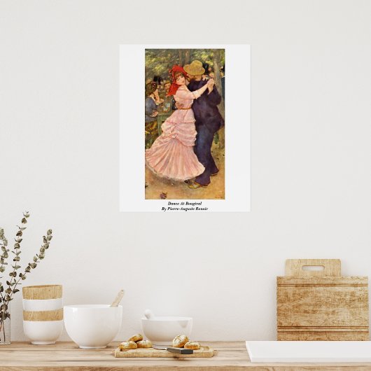 Poster Danse À Bougival Par Pierre-Auguste Renoir (Cuisine)