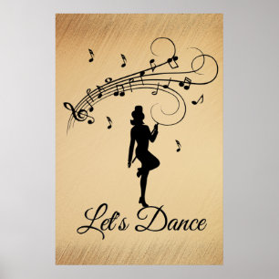 Poster Danse à pas élevés sur mesure musicale personnalis