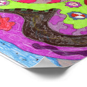 Poster "Danse" Art Abstrait 24x18 (Coin)