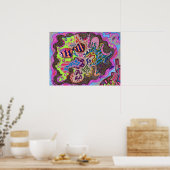 Poster "Danse" Art Abstrait 24x18 (Cuisine)