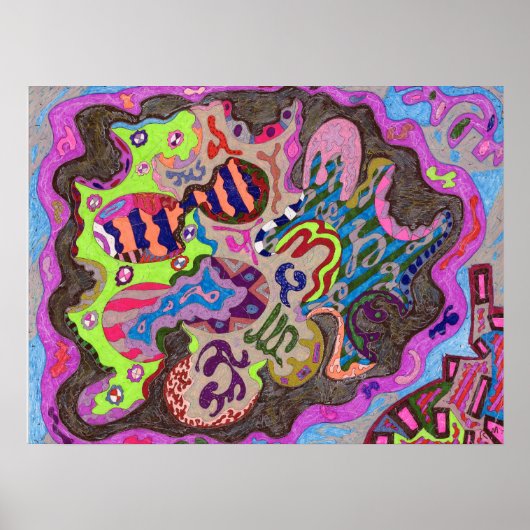 Poster "Danse" Art Abstrait 24x18 (Devant)