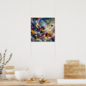 Poster Danse Astral - Femme Abstraite - Art Surreal (Cuisine)