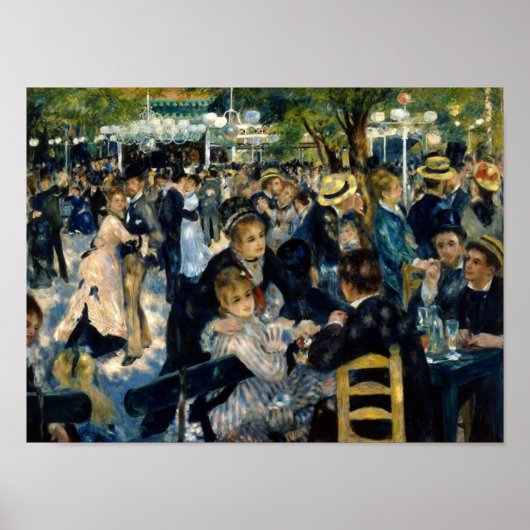 Poster Danse au Moulin de la Galette par Renoir (Devant)
