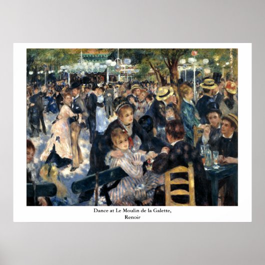 Poster Danse au Moulin de la Galette par Renoir (Devant)