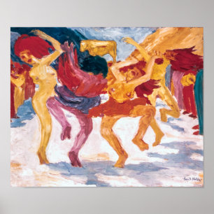Poster Danse autour du veau d'or   Emil Nolde  