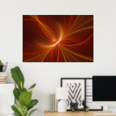 Poster Danse Avec La Lumière Moderne Art Fractal Abstrait (Bureau à domicile)