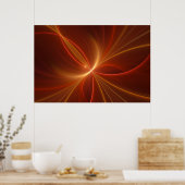 Poster Danse Avec La Lumière Moderne Art Fractal Abstrait (Cuisine)