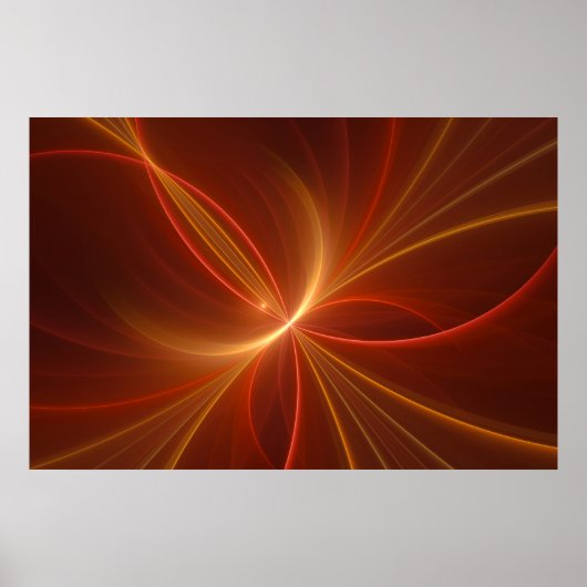Poster Danse Avec La Lumière Moderne Art Fractal Abstrait (Devant)