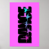 Poster Danse Ballerinas colorées (Devant)