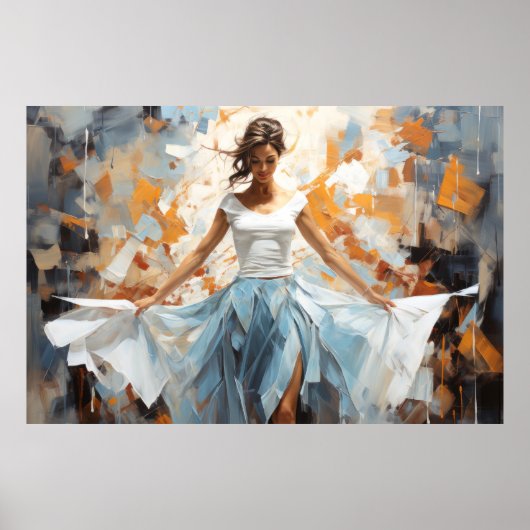 Poster Danse Beauté Peinture Art Décor Abstrait (Devant)