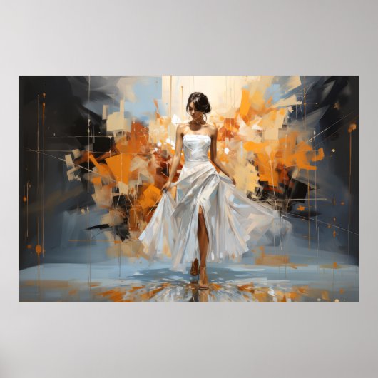 Poster Danse Beauté Peinture Art Décor Abstrait (Devant)