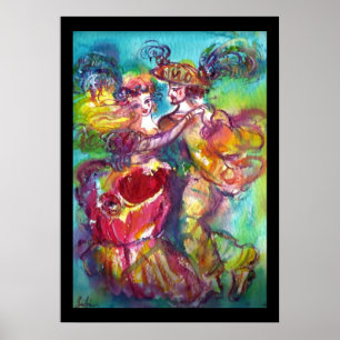Poster DANSE CARNIVALE Vénétie Masquerade Ball