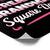 Poster Danse carré Quatre Couples Danse folklorique Grand (Coin)