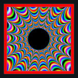 Poster Danse Cercle Noir avec des couleurs rayonnantes<br><div class="desc">En regardant cette image dans le sens des aiguilles d'une montre ou dans le sens contraire des aiguilles d'une montre, non seulement les couleurs commencent à rayonner/pulser/vibrer, mais le centre noir semble bouger, danser et battre - comme un coeur. Vous pouvez voir toutes mes images avec effets optiques à l'adresse...</div>