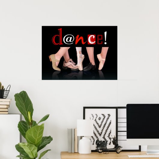 Poster Danse ! - Chaussures de danse (Bureau à domicile)