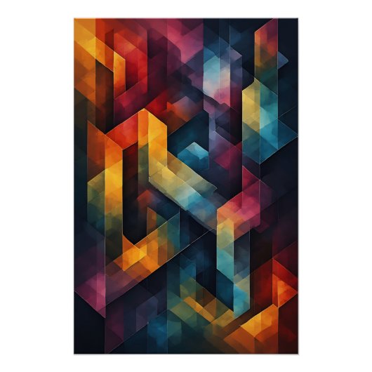 Poster Danse Chromatique Moderne (Devant)