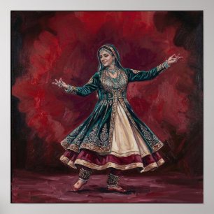 Poster Danse Classique Royale Kathak Mudra Patrimoine Art