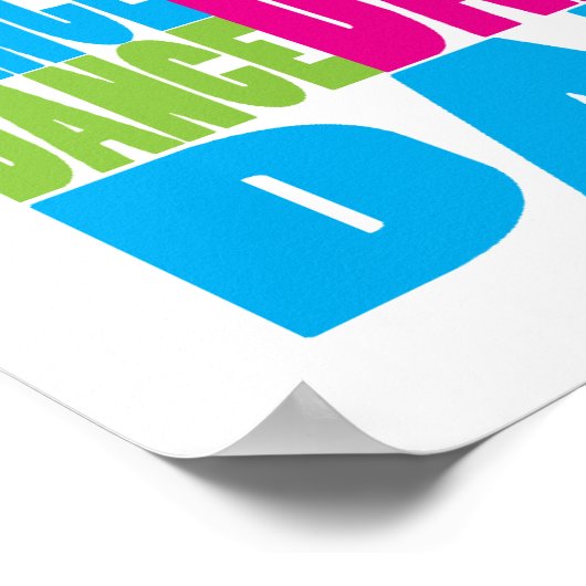 Poster Danse colorée (Coin)