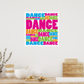 Poster Danse colorée (Cuisine)