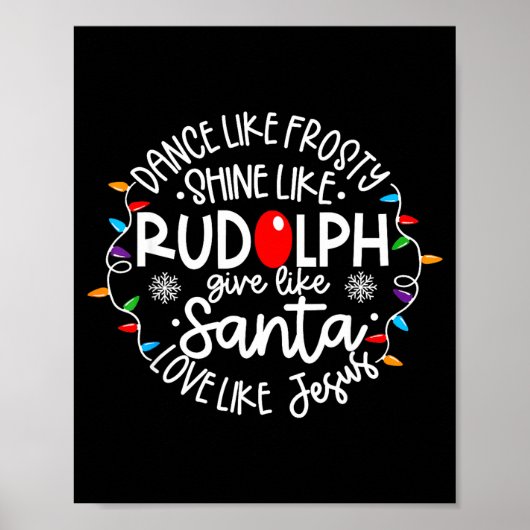 Poster Danse comme Frosty Brille comme Rudolph Aime comme (Devant)