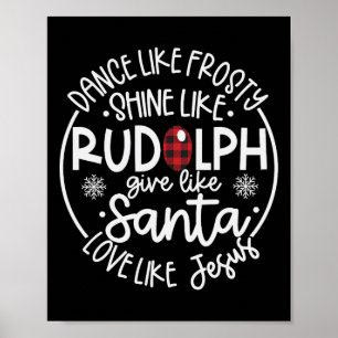 Poster Danse Comme Frosty Shine Comme Rudolph Love Comme