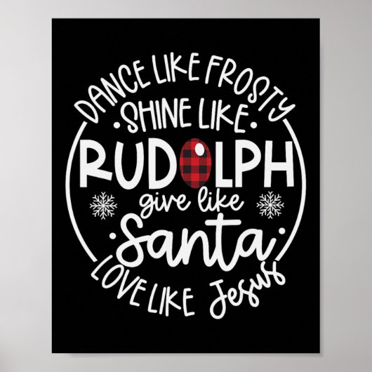 Poster Danse Comme Frosty Shine Comme Rudolph Love Comme (Devant)