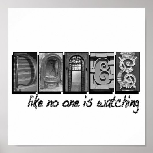 Poster Danse Comme Personne Ne Regarde, Lettre PIcture (Devant)