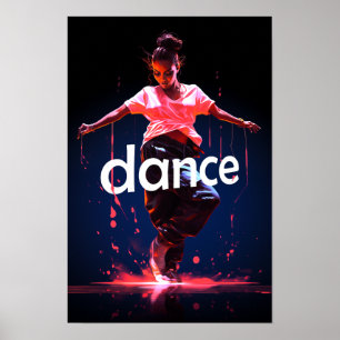 Poster Danse cool hip hop fille
