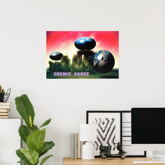 Poster Danse cosmique (Bureau à domicile)