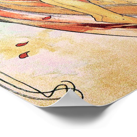 Poster Danse d'Alphonse Mucha (Coin)