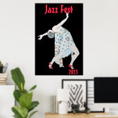Poster Danse dans Jazz, ajouter du texte (Bureau à domicile)