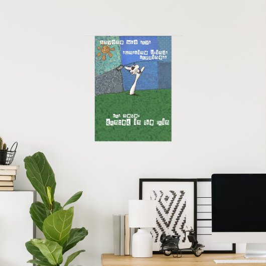 Poster Danse dans la pluie (Bureau à domicile)